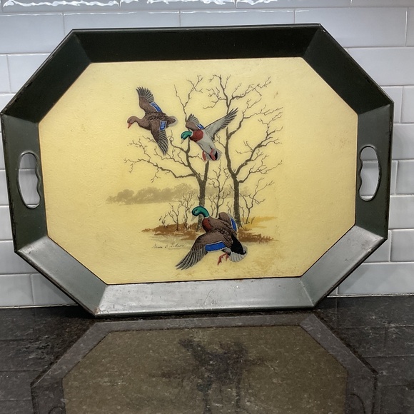 Grace B. Gilmore Design Mallards Ducks Eight-Sided Tray - Picture 1 of 5